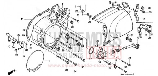 KURBELGEHAEUSEDECKEL, L. (VT1100CV/CW/C2) VT1100C2T de 1996